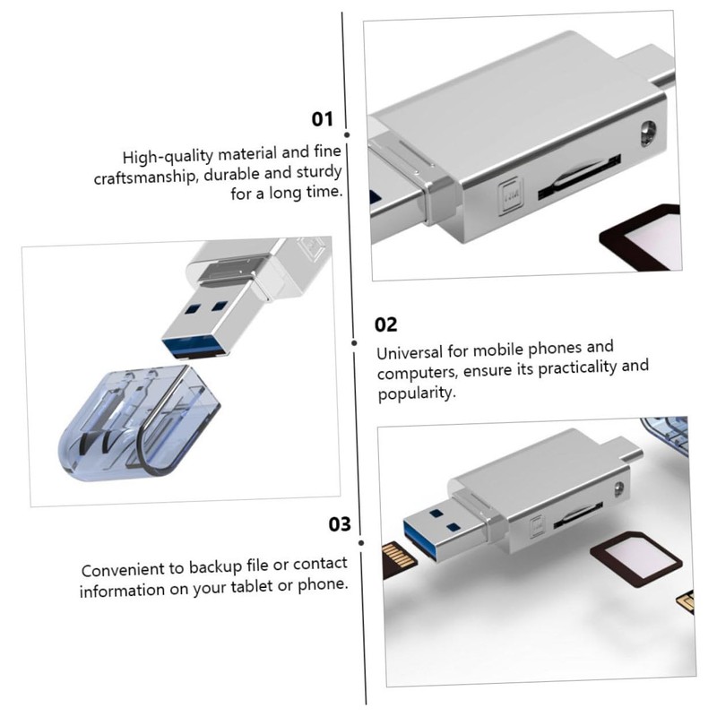 CAXUSD Type-c USB Card Reader Fast Data Transfer 90mb/s Compatible
