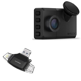BoxWave Smart Gadget Compatible with Garmin Dash Cam Live - AllReader SD Card Reader, microSD Card Reader SD Compact USB - Jet Black