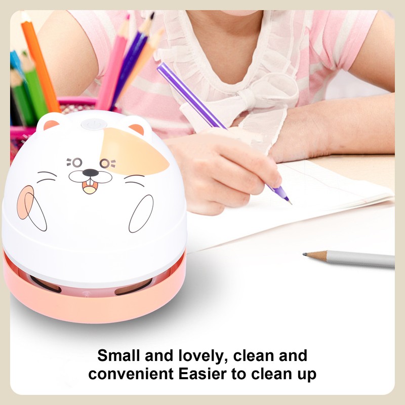 Cute Animal Design Desktop Vacuum Cleaner USB Charging Mini Dust