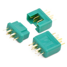 Premium MPX Multiplex Compatible High Current Plug Connectors Gold Plug 6 Pin 6P 6 Contacts Male Female 6-Pin 35A Model Making 10 Pairs (20 Pieces)