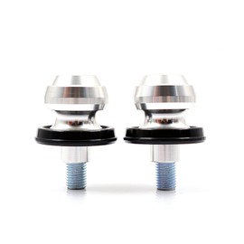 LEDISHUN 10MM Swingarm Bobbins Spools Sliders Stand M10 Screws (for CFMOTO Vehicle) Ibex 800 T/S;300SS;450SS;450NK;300SR;800NK;300NK 250SR;450SR;150/250NK;400NK;650NK;800MT;700CL-X;250CL-X;GT (Silver)