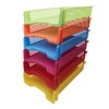 6 PCS Colorful Plastic Trays Rainbow Classroom Turn in Trays