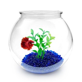 Newpol Mini Plastic Aquarium Starter Kits, Fish Tank (0.8Gallon/ 3L)