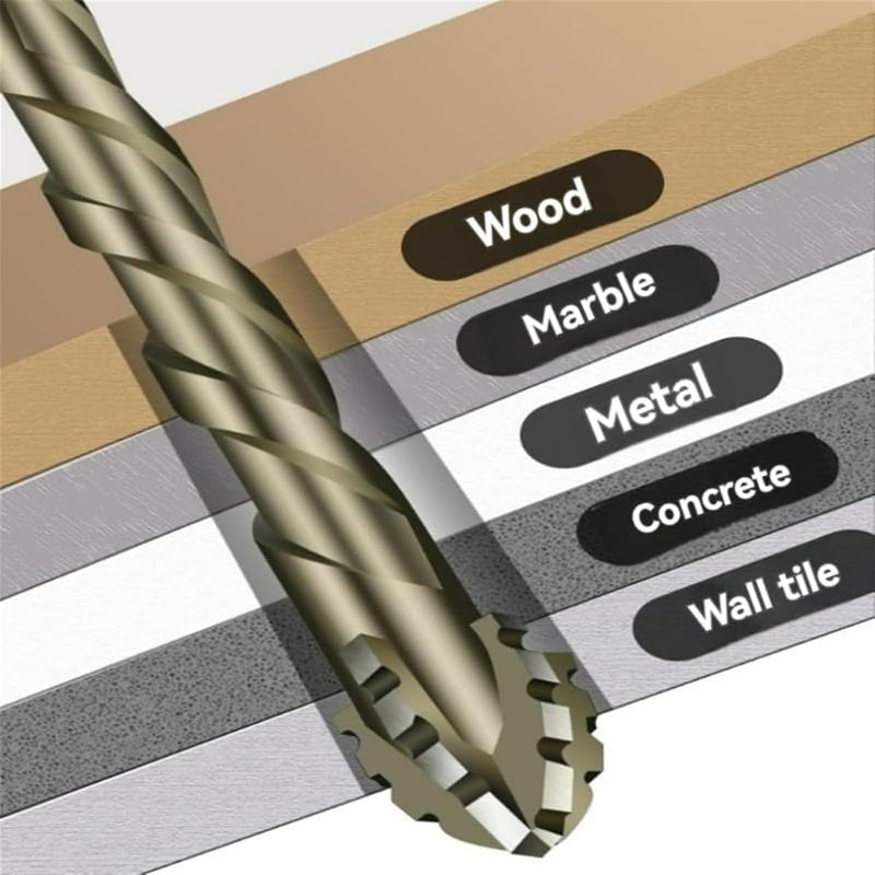 Cozy Hoome Four-Flute Serrated Eccentric Drill Bit Set - High