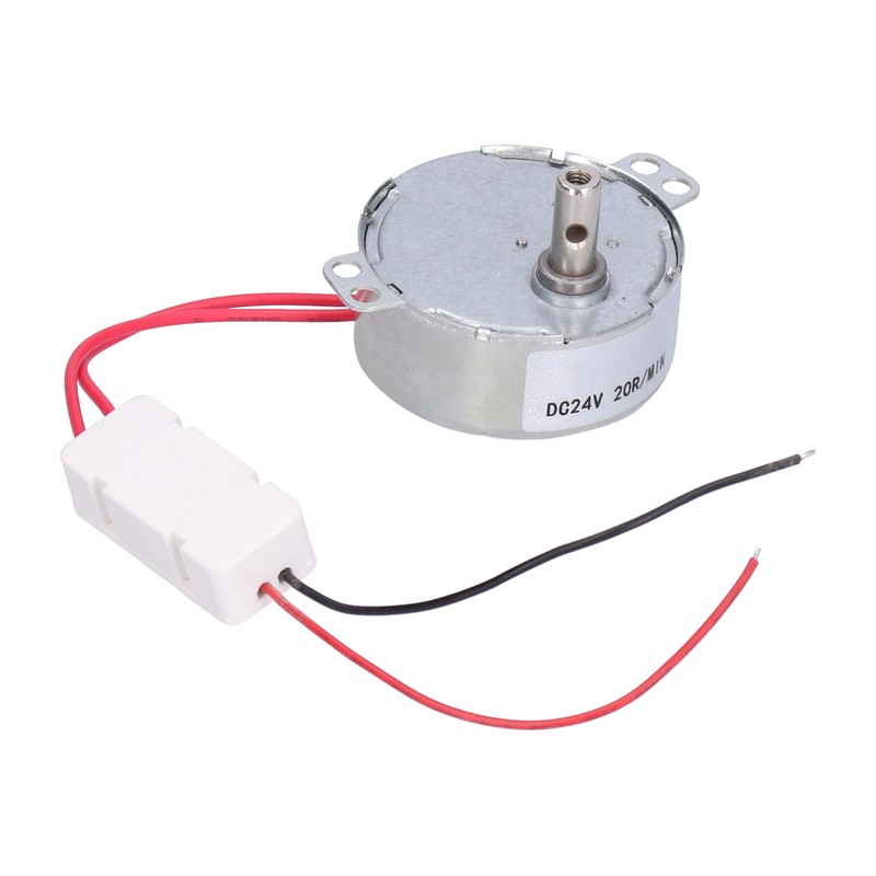 DC Motor 20RPM CCW/CW 4W 24V Horizontal Hole Tapping Shaft