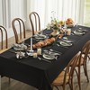 Mysky Home Black Table Cloth 60x120 Inch Black Tablecloth for