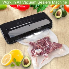 KitVacPak 100 Large Gallon 4mil 11.5" x 18.5" Thick Vacuum Sealer Bags with Commercial Grade, BPA Free, Heavy Duty.Vacuum Sealer Freezer Bags Compatible with Any Sealer Machine
