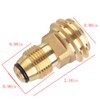 Hooshing Propane Tank Adapter Converts POL LP Tank Service Valve