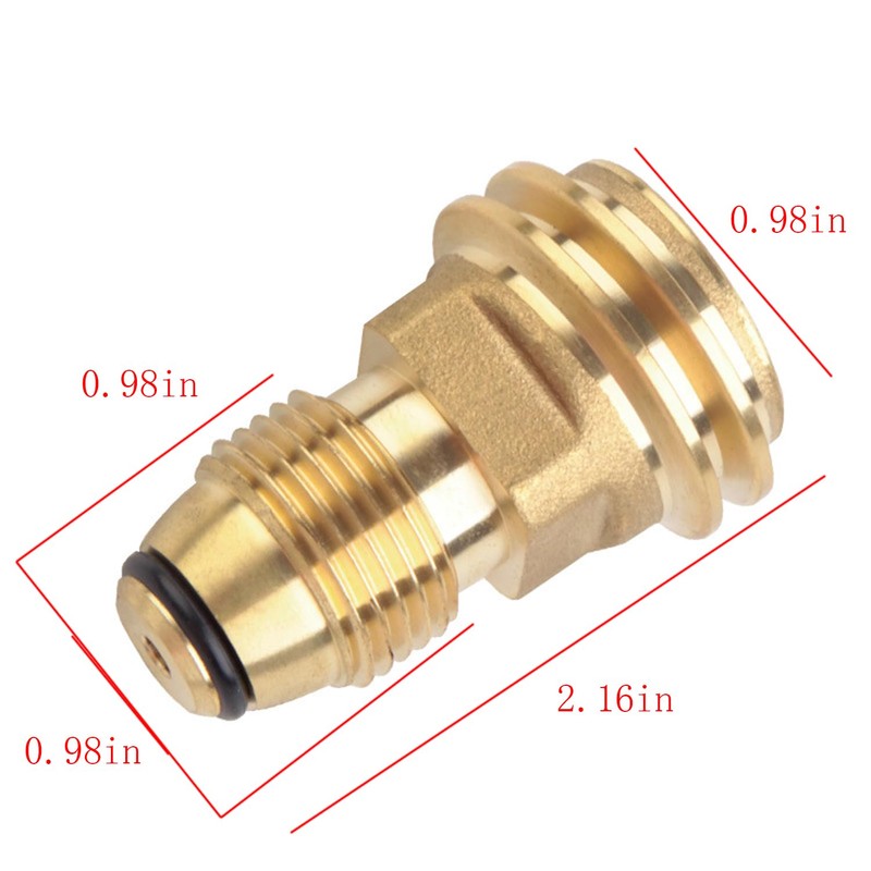 Hooshing Propane Tank Adapter Converts POL LP Tank Service Valve