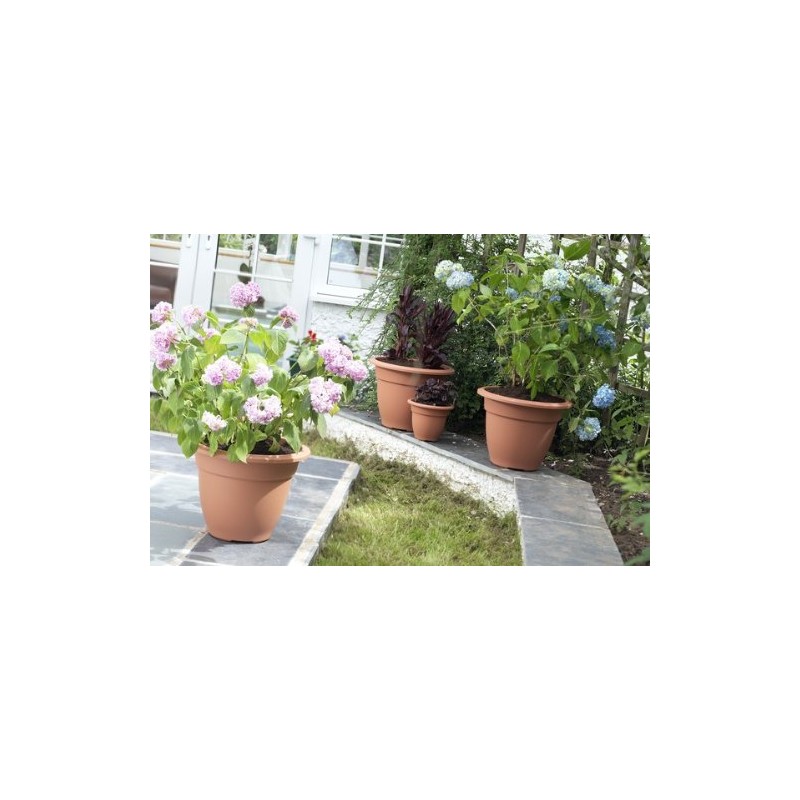 Whitefurze G03R30 30cm Round Bell Planter - Terracotta
