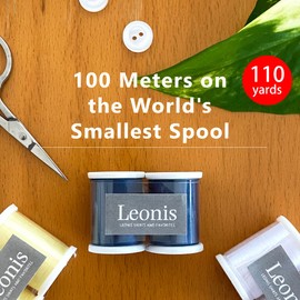 LEONIS Polyester All-Purpose Sewing Threads 110 Yards/100m 2pcs [ 78306 ]
