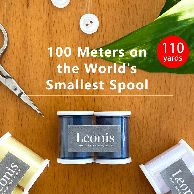 LEONIS Polyester All-Purpose Sewing Threads 110 Yards/100m 2pcs [ 78306