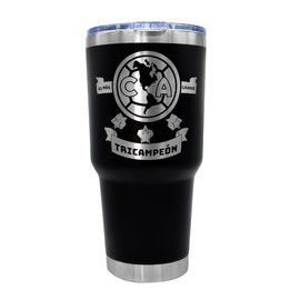 Termo Tricampeón, Vaso Térmico de Acero Inoxidable Logotipo de Club America Fútbol Doble Pared