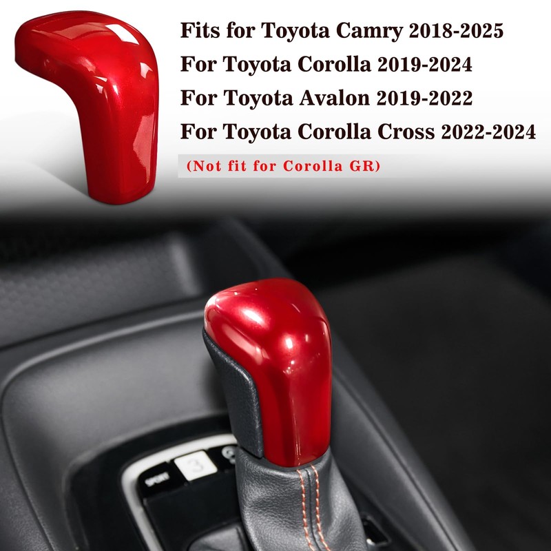 Ruautumn No Adhesive Car Gear Shift Knob Cover for Toyota
