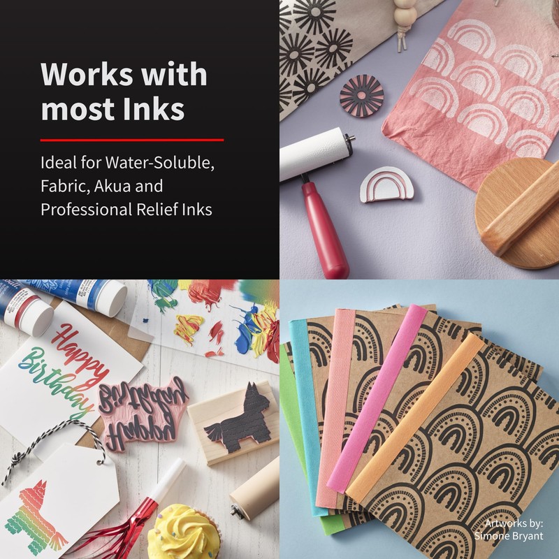 Speedball Deluxe Soft Rubber Brayer, 4-Inch (6-Pack)