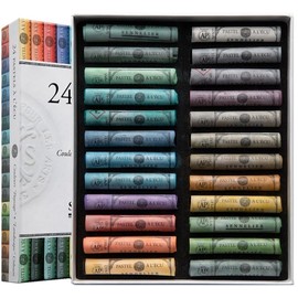 Sennelier Set of 24 Soft Landscape Pastels in Ecu Pastel Colours, Extra Fine Artistic Quality (France)
