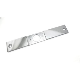 Mortise 86 Prep to Cylindrical 161 Prep Conversion Plate 1-1/4" x 8" x .25" | TUFF STRIKE (Brushed Chrome)