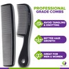 MARS WELLNESS Mars Wellness 4 Piece Professional Comb Set Black