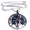 Royal Swan Antique Silver Tree of Life with Evil Eyes