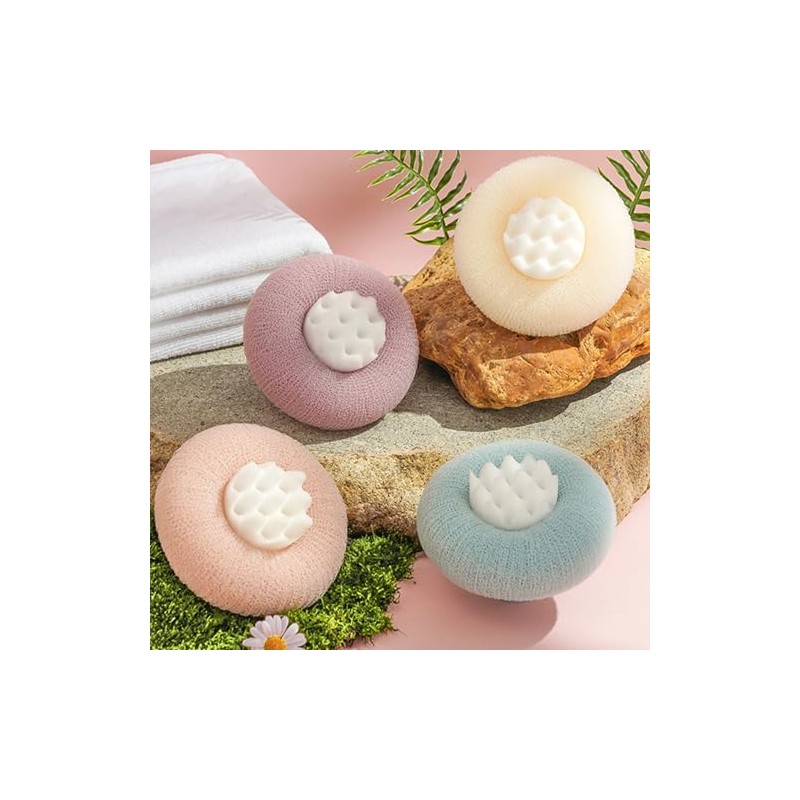 Esponja Ducha Cuerpo Bolas Jabón Cortesía Baño Mujeres Exfolia Disfruta