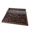 Ottoman Tray 24x24 inches Square Engraved Ottoman Tray for Living