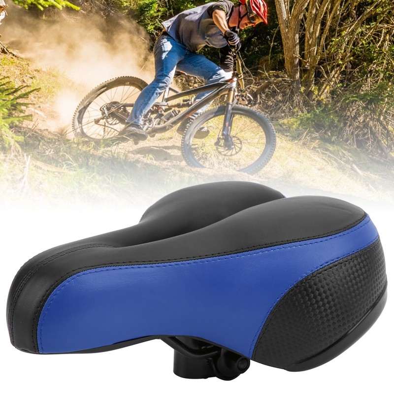 Bike Saddle Microfiber Leather HollowCarved Shock Absorber Mountain Bike Saddle