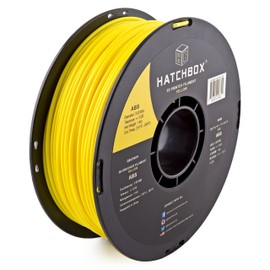 HATCHBOX ABS 3D Printer Filament, Dimensional Accuracy +/- 0.05 mm, 1 kg Spool, 3.00 mm, Yellow