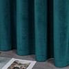 texpot Velvet Curtain 140 x 245 cm Petrol Blue with