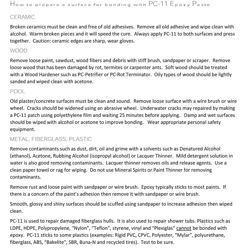 PC-Products PC-11 Epoxy Adhesive Paste, Two-Part Marine Grade, 4lb in