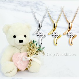 Sears Necklace, Women's, Teddy Bear, Cubic Zirconia CZ Single Drop sp2361-tdt-01, Cubic Zirconia