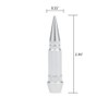 4 Pcs Silver Aluminum Tires Stem Caps 60mm Spiked Lug