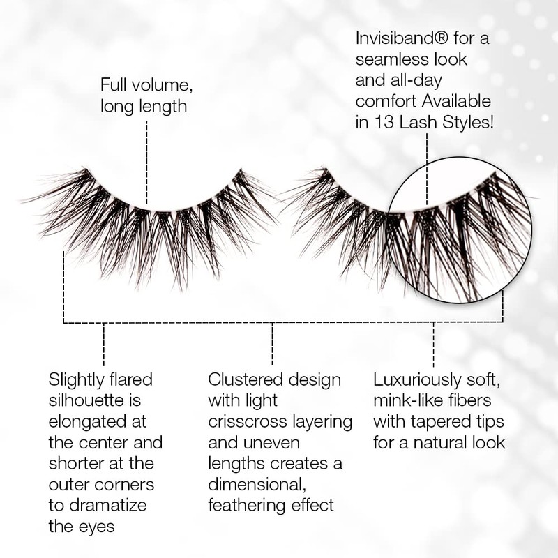 Ardell 3D Faux Mink Lashes 865 - Lightweight, Reusable, Wispy
