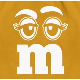 Shirtracer - Gym Bag Backpack - Carnival & Fancy Dress - Bags - M and M Eyes, 15 Mustard Yellow