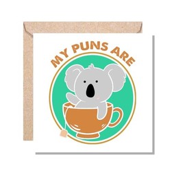 MUGGZ Work Colleague/Friend Funny Gift - My Puns are Koala Tea - Giftset - Made in The UK