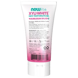 NOW Solutions, Xyliwhite™ Toothpaste Gel for Kids, Bubblegum Splash Flavor, Kid Approved! 3-Ounce, packaging may vary