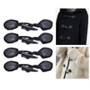 4 Pairs Leather Horn Toggle Closure Buttons Coat Jacket Duffle