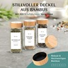 EDELHAUS Square Spice Jars with Pepper Mill (2 x 120