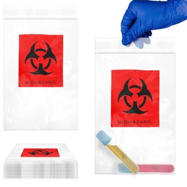 APQ Biohazard Specimen Bags, 6 x 9 Inch. Pack of 100 Clear Zipper Specimen Bags. 2 Wall Polyethylene Specimen Bag. 2 Mils Specimen Biohazard Bag. Biohazard Transport Bag. Biohazard Plastic Bags