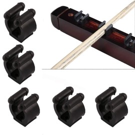 10-Piece Billiards Snooker Cue Clips & Clamps - Fishing Rod Clip Holder for Pool Cues & Rack Storage
