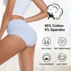 coskefy Cotton Underwear for Women High Waisted Breathable Seamless Panties