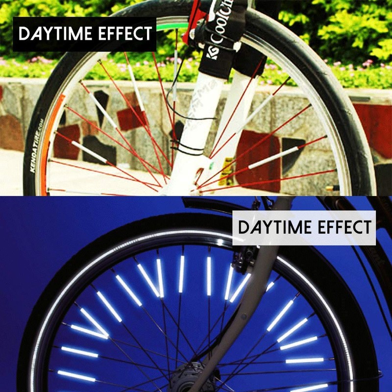 SHEEHAN 36PCS Waterproof Bicycle Spoke Reflector Bicycle Spoke Clips Bike