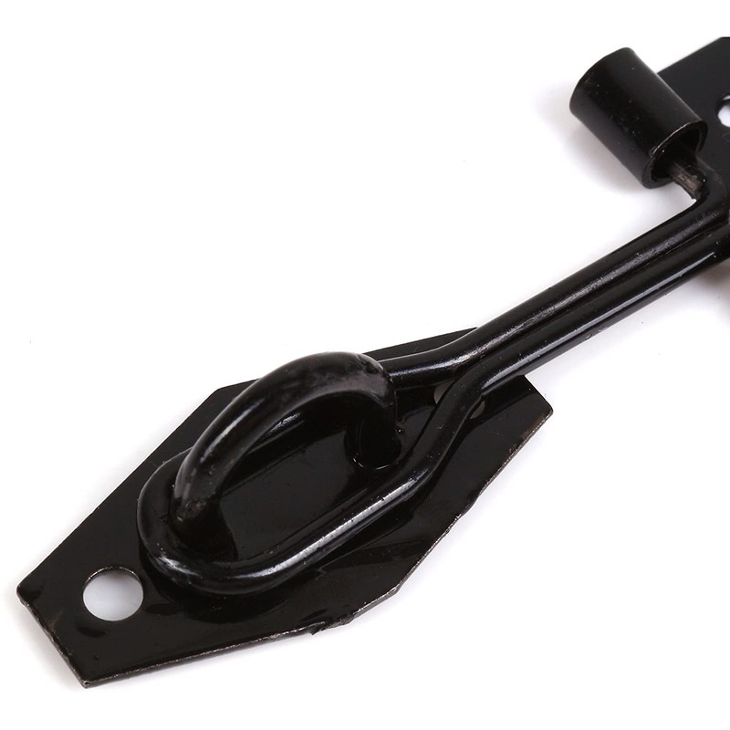 Merriway® BH01747 Hasp and Wire Staple, 75mm (3 inch)- Black