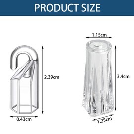 TRKETK Pack of 10 Vertical Blinds Replacement Parts Blind Opener Accessories Transparent with Hook and Handle for Home Door Window Pull Accessories Blinds Tilt Rod Repair