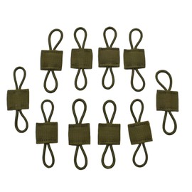 JFFCESTORE Molle Web Retainer Buckle Tactical Gear Holder Clip Compatible with All MOLLE Platforms Manage Hydration Tubes, Flashlight,Sticks (Green)