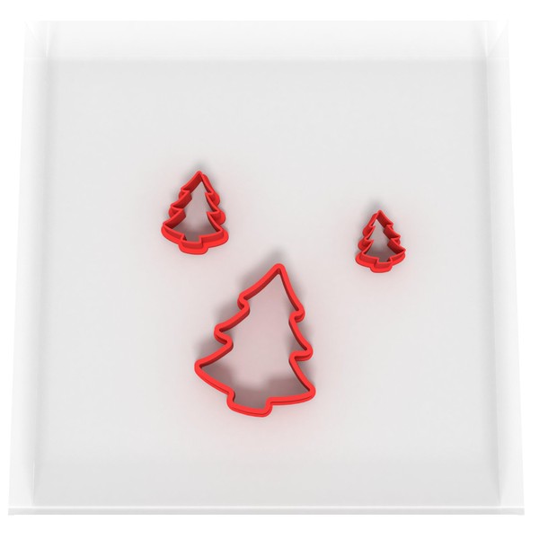 Mini/Tiny Christmas Tree Set of 3 Value Fondant Cutter 1.5CM