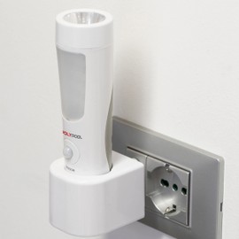 POLYPOOL - PP3301 Kabelloses LED-Nachtlicht GENIALUX - 14+6 LED wiederaufladbare Induktionslampe - LED-Nachtlicht mit Präsenzmelder - Tragbare Notlampe für Stromausfall