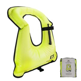 WACOOL Inflatable Snorkel Diving Swimming Scuba Vest Jacket for Adult Youth Kids (Kids, Neon Green)