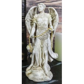 Holy Archangel Saint Sealtiel Statue 5"H Prayer of God Worship And Intercession