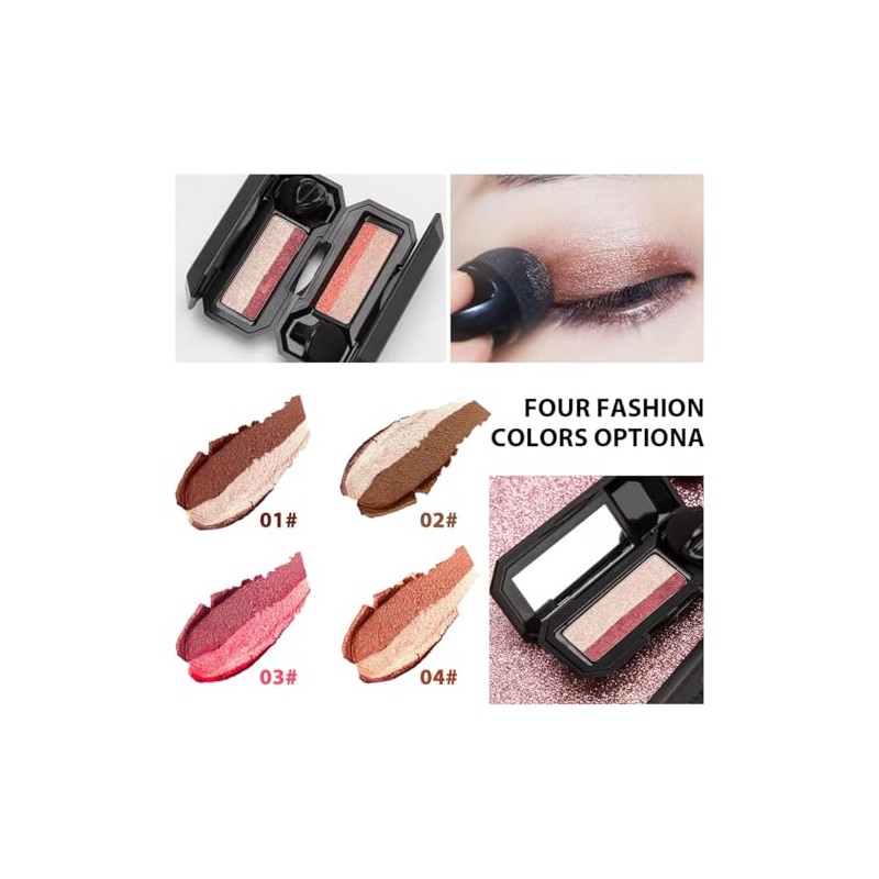 Sombra de Ojos de Doble Color,Paleta de Maquillaje de Ojos