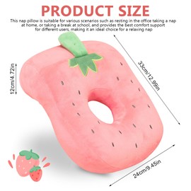 Hengrongshen Piercing Pillow, Nap Doughnut Pillow, Piercing, Office Nap Pillow, Piercing Pillow for Home, Office, Aeroplane (Pink)